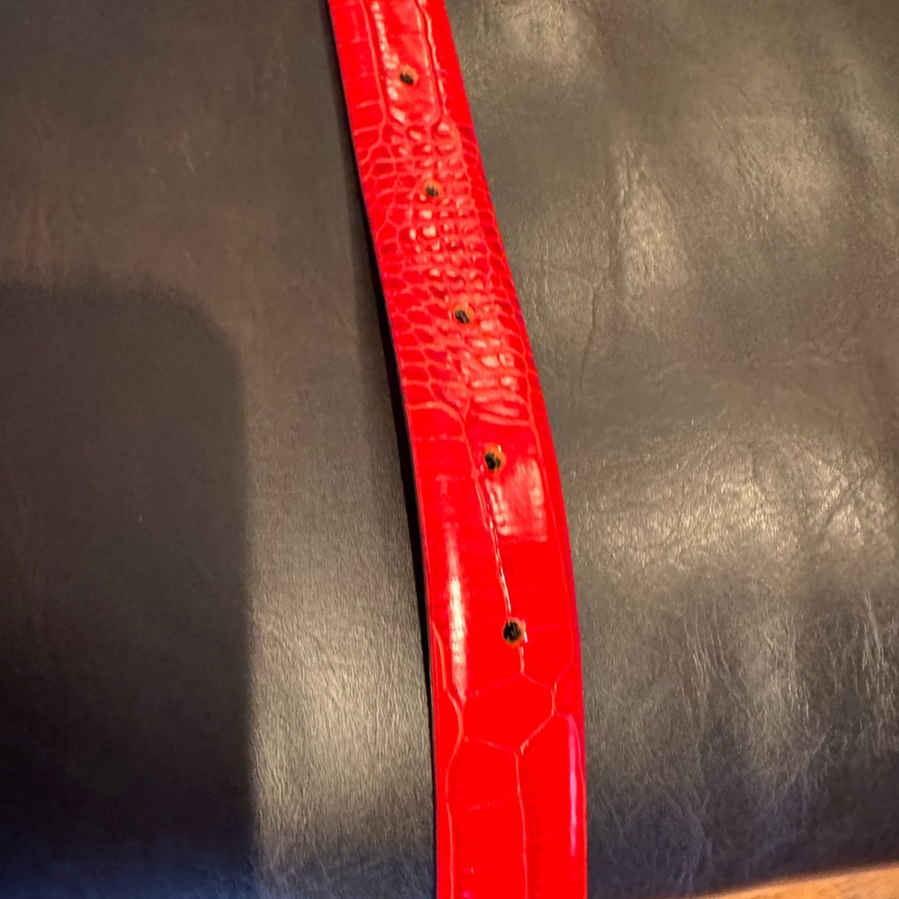 Sandro 100% Calf Skin Belt, Red, Made in Italy, Size T3 (large) - Picture 4 of 14
